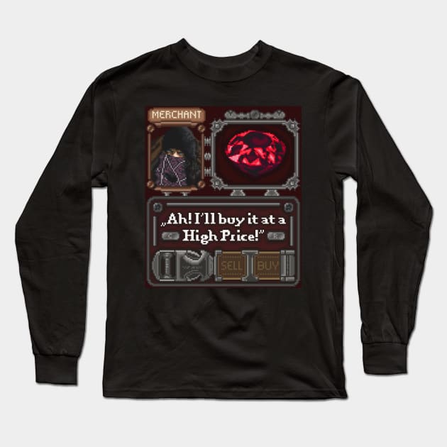 Resident Evil 4 Pixel Art Long Sleeve T-Shirt by AlleenasPixels